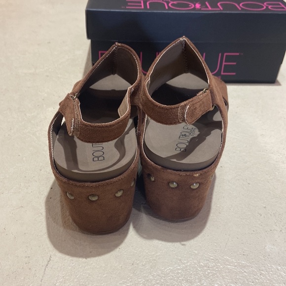 Corkys Brown Suede Croco Carley Wedges - Picture 5 of 5